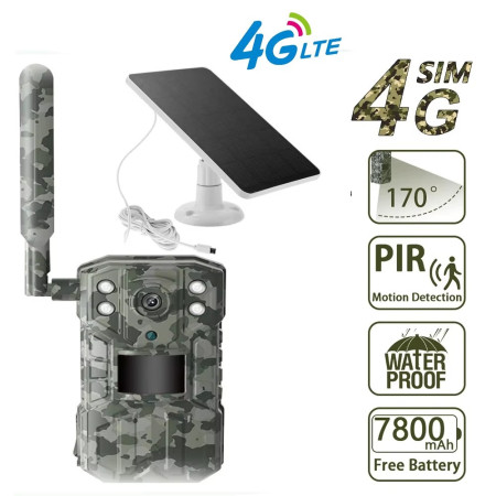 Trail Caméra - 4G Full HD 4MP Trail camera : 8m Night Vision, Long Battery Life